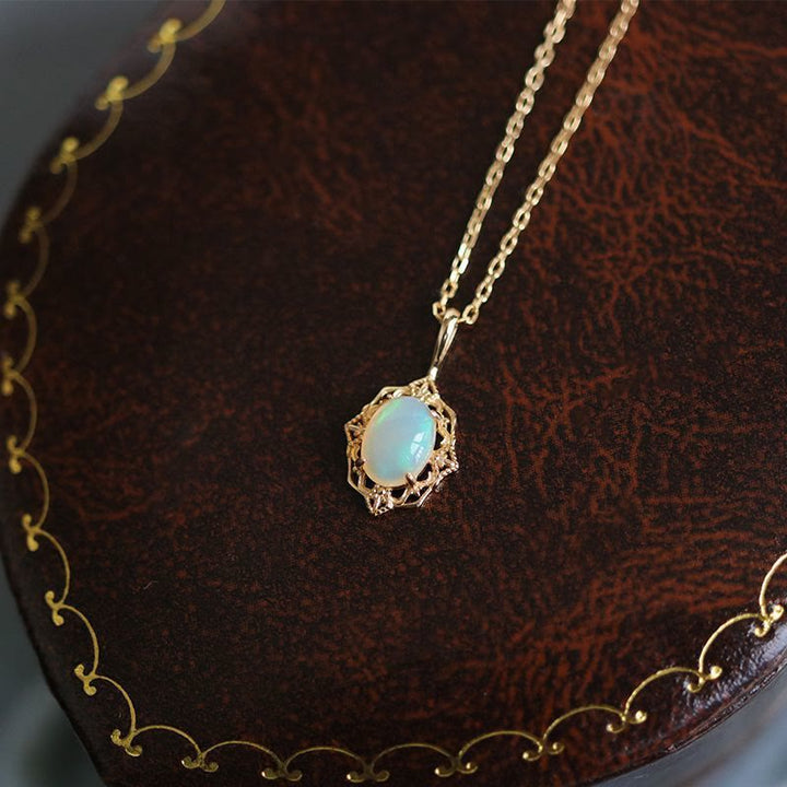 Collier ajustable en argent sterling avec dentelle de style vintage Olivenorma 