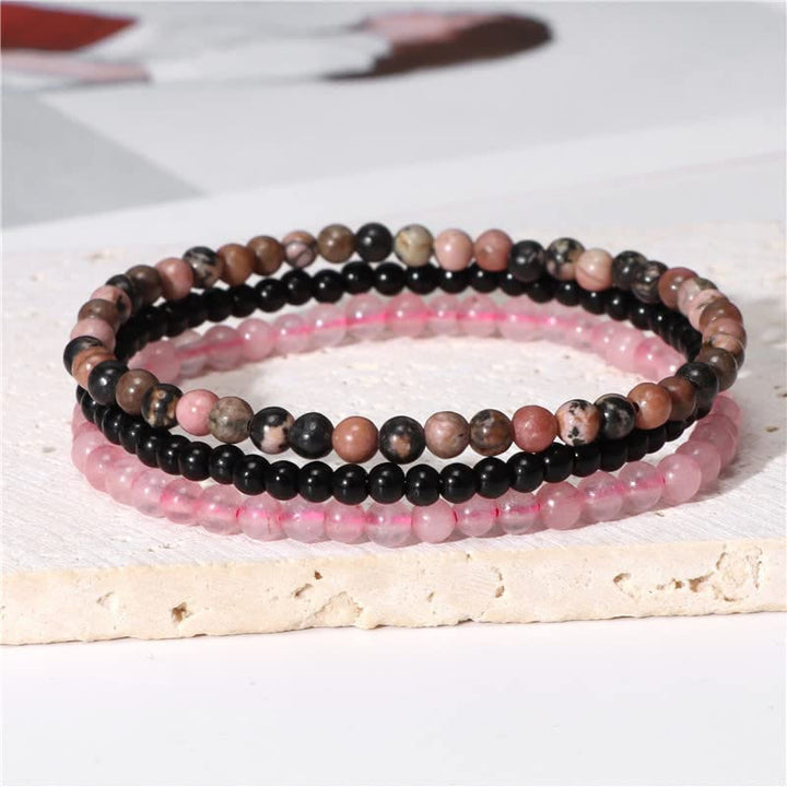 Bracelet de protection contre les énergies négatives en rhodonite Olivenorma 