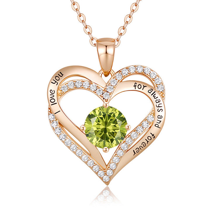 Olivenorma « Je t'aimerai toujours » – Collier cœur pierre de naissance Amour éternel - image 33
