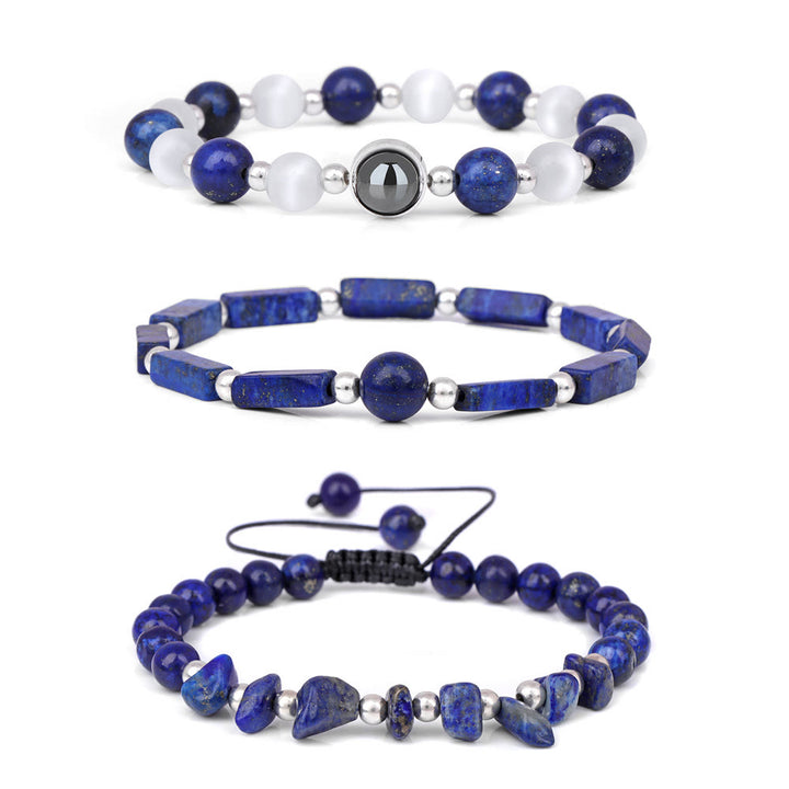 Bracelet en cristal naturel Olivenorma « Healing Wishes » en 3 pièces