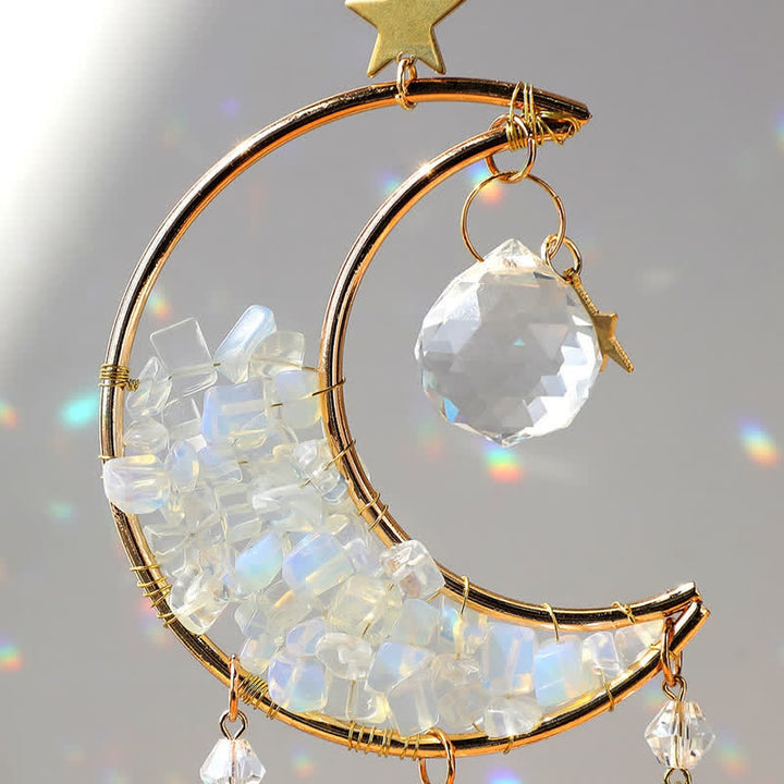 Carillon éolien en cristal de lune Olivenorma en forme de sablier