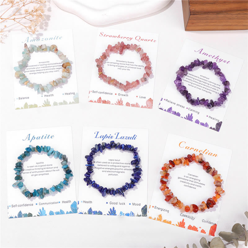 Bracelet en gravier irrégulier naturel coloré Olivenorma 