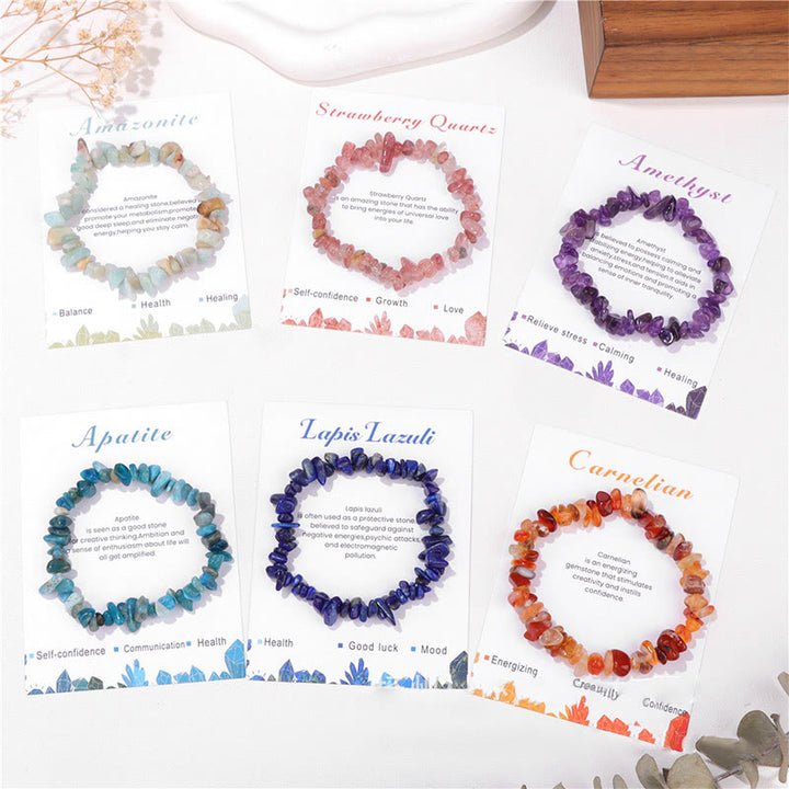 Bracelet en gravier irrégulier naturel coloré Olivenorma 