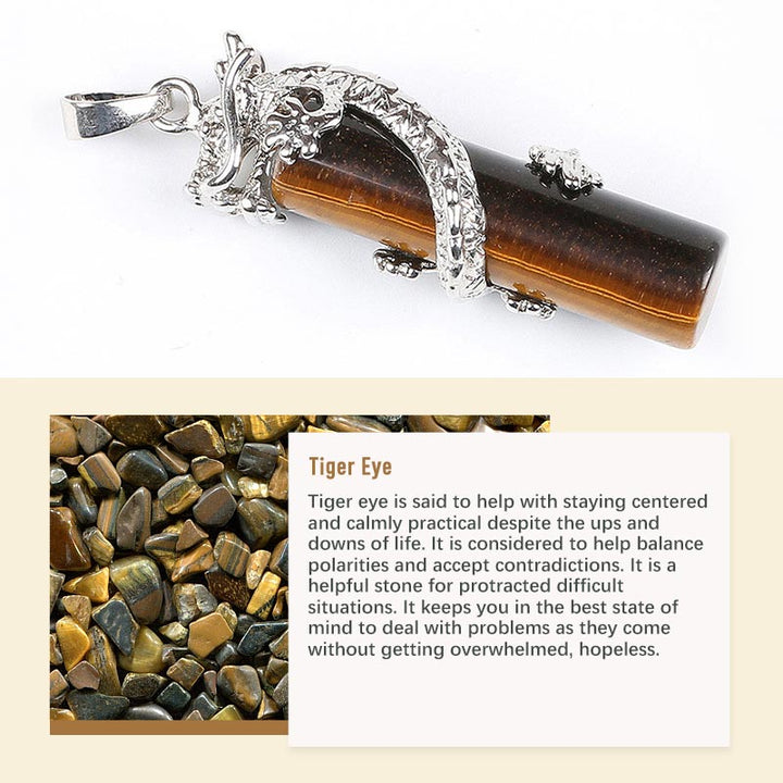 Pendentif exquis en pierre naturelle et cristal Olivenorma 