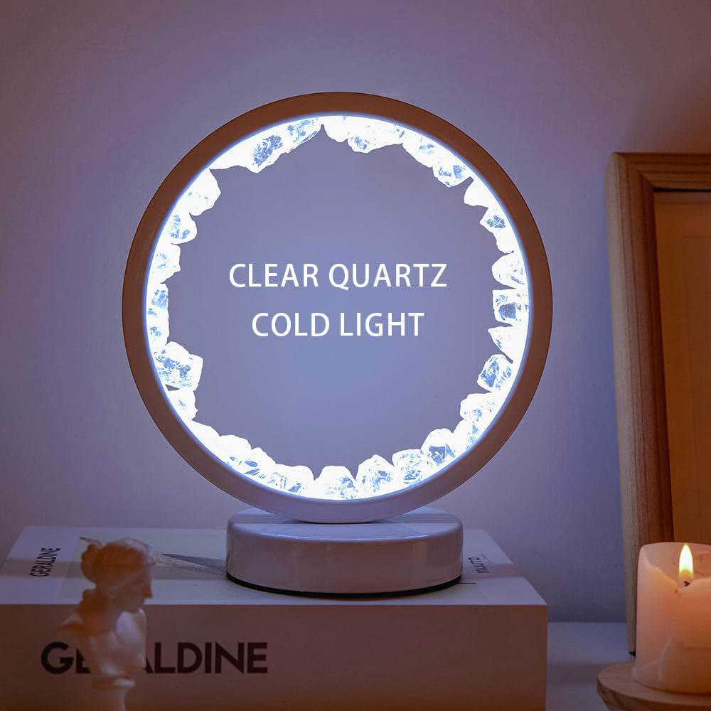 Lampe LED décorative rechargeable Olivenorma Natural « Cristal d'améthyste Zen Light » - Quartz clair - image 4