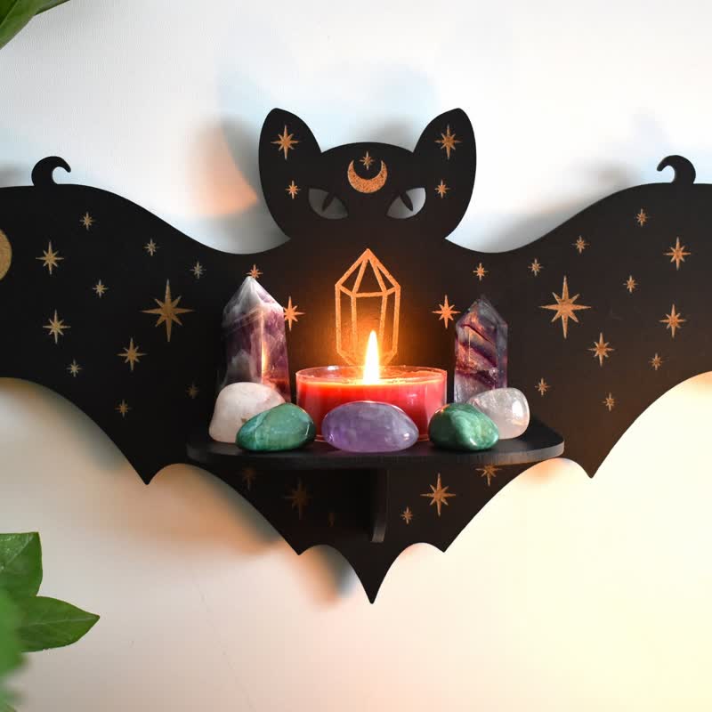 Etagère en cristal pour autel de chauve-souris céleste Olivenorma