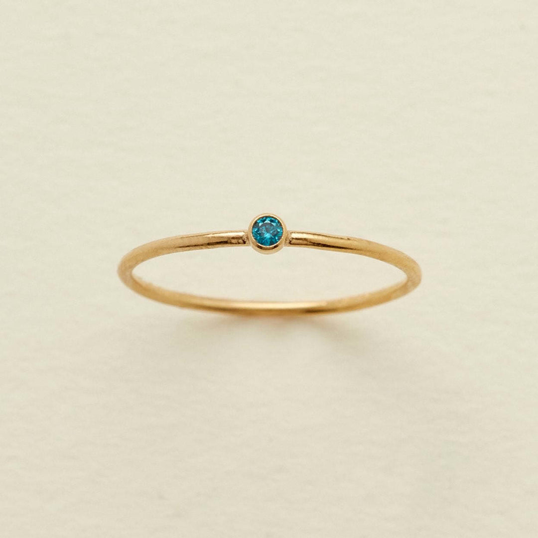 Bague fine de naissance Olivenorma avec pierre de naissance pour 12 mois - image 17