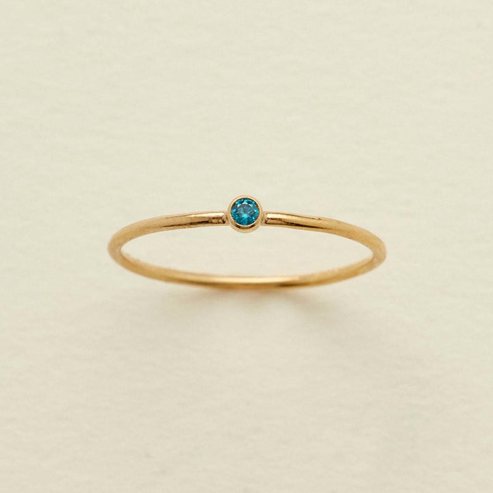 Bague fine de naissance Olivenorma avec pierre de naissance pour 12 mois - image 17