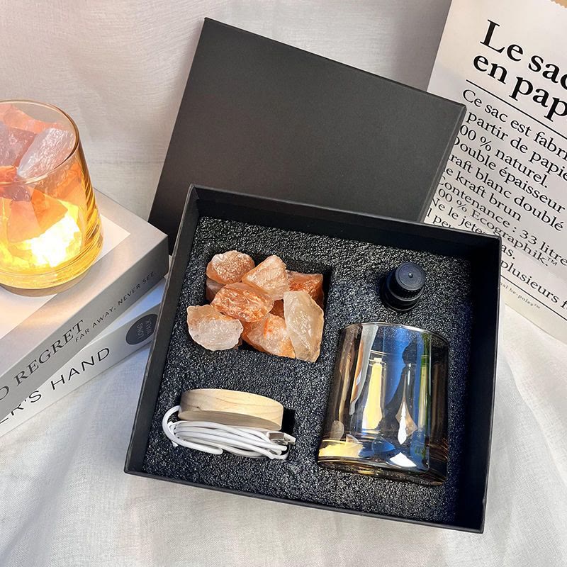 Coffret cadeau diffuseur sans flamme Olivenorma Lampe d'aromathérapie en cristal 
