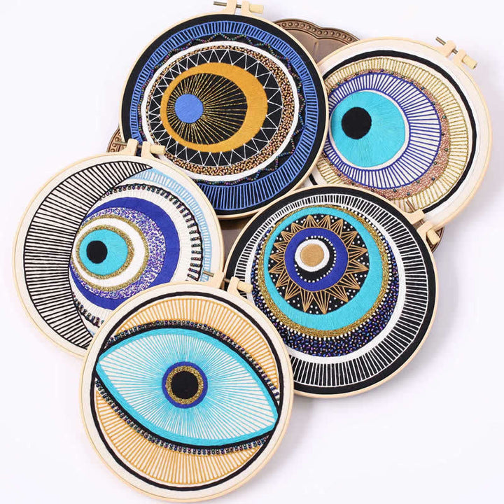 Olivenorma Evil Eye Broderie à la main Matériau semi-fini Décoration 