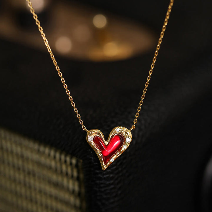 Collier créatif en forme de cœur irrégulier « Preference » Olivenorma