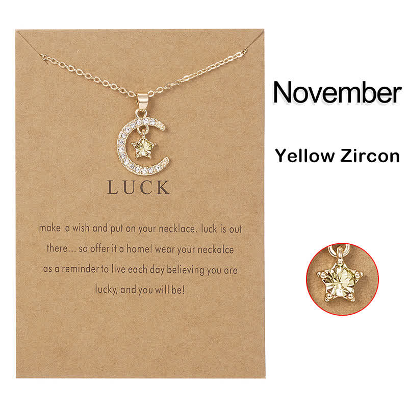 Collier créatif avec pierre de naissance du mois Olivenorma - Novembre-Zircon jaune - image 11