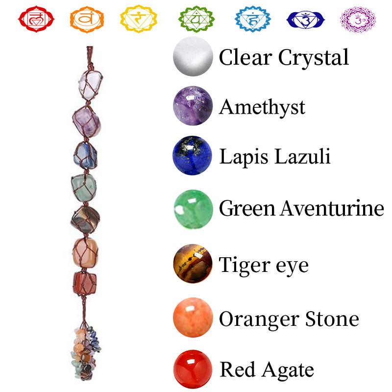 Olivenorma La pierre de guérison des 7 chakras Reiki Décoration de gland de méditation