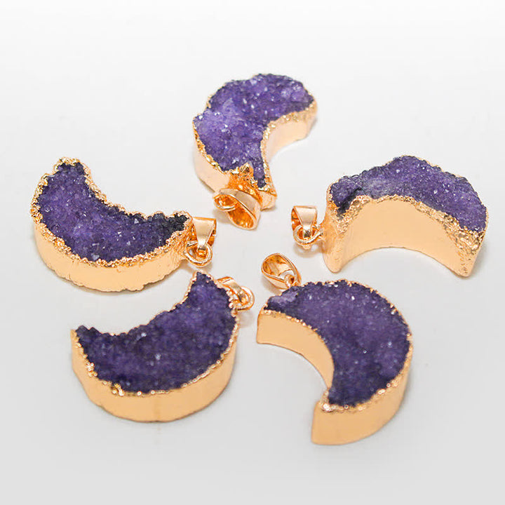 Collier croissant de lune en cristal naturel Olivenorma