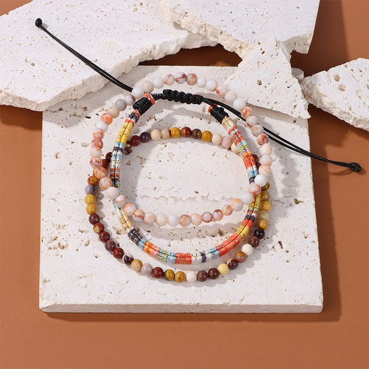 Ensemble de bracelets en cristal turquoise Olivenorma Bohemia Afrique 