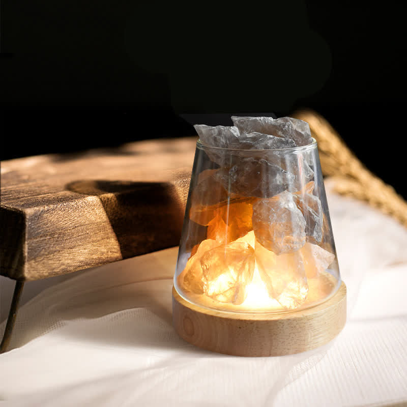 Four Seasons - Lampe d'aromathérapie en cristal avec diffuseur d'huiles essentielles - Quartz fumé - Menthe - image 15