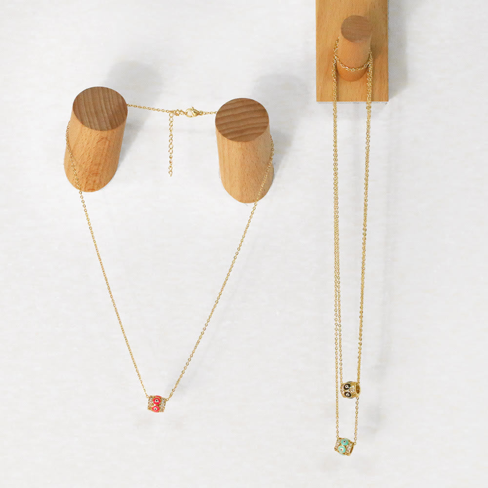 Collier avec pendentif mauvais œil turc style hip-hop Olivenorma