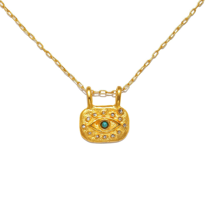 Collier Olivenorma Evil Eye en plaqué cuivre ou zircon