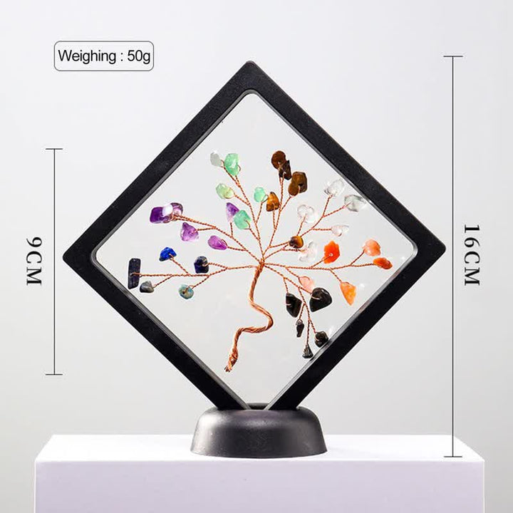 Décoration d'arbre porte-bonheur en cristal de chakra Olivenorma 