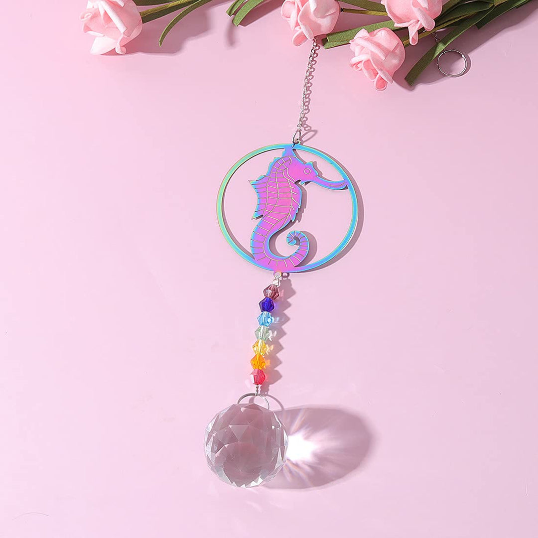 Carillon éolien à suspendre en cristal transparent avec perles chakra Olivenorma 