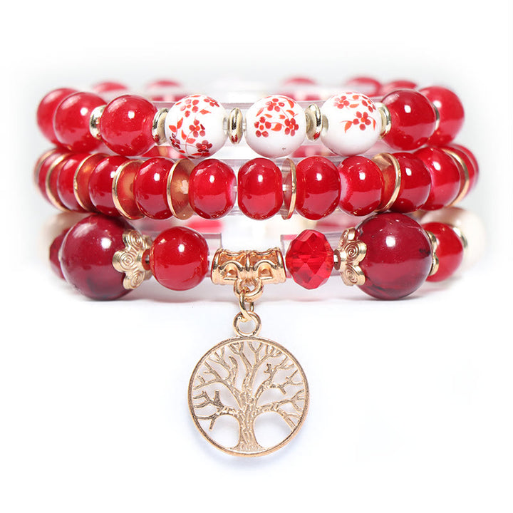 Ensemble de bracelets en cristal arbre de vie fait main Olivenorma Boho