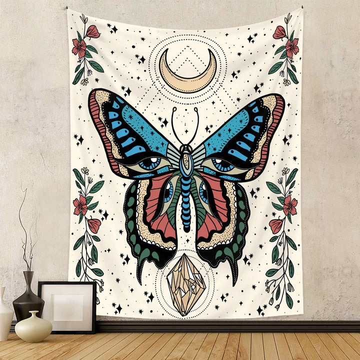 Tapisserie Papillon Papillon Olivenorma Noir Blanc