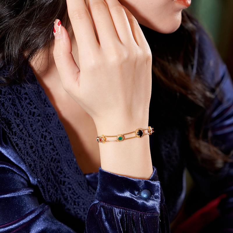 Bracelet double couche style rétro occidental Olivenorma
