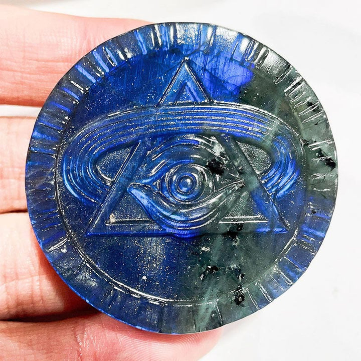 Ornements de visage de lune en labradorite naturelle Olivenorma Décoration en pierres précieuses