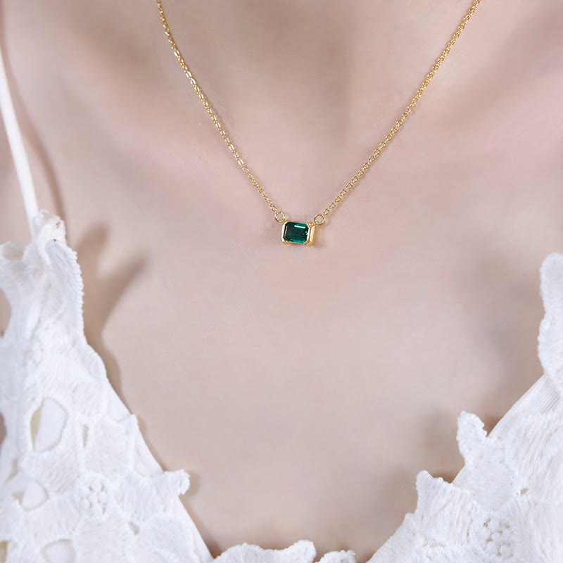 Collier avec pendentif en perles de péridot et aventurine vert émeraude Olivenorma