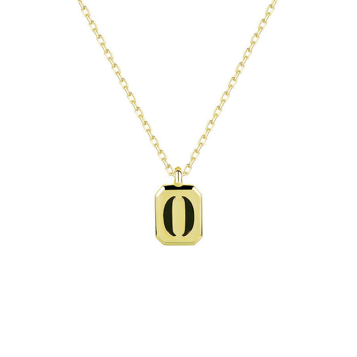 Collier Initiale Personnalisable en Or Olivenorma - Obsidienne - O - image 18