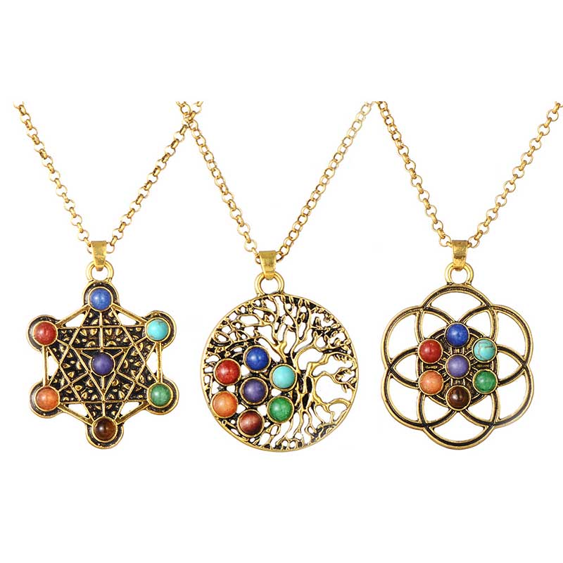 Collier Orgonite Chakra Olivenorma 
