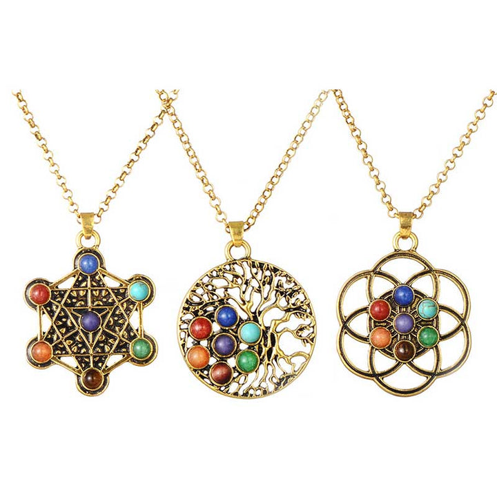 Collier Orgonite Chakra Olivenorma 