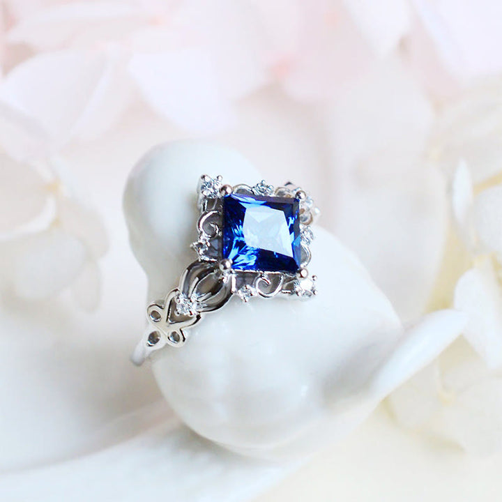 Bague Saphir Carré Olivenorma