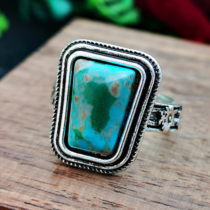 Bague Olivenorma avec pierre empereur et rose en relief - image 4