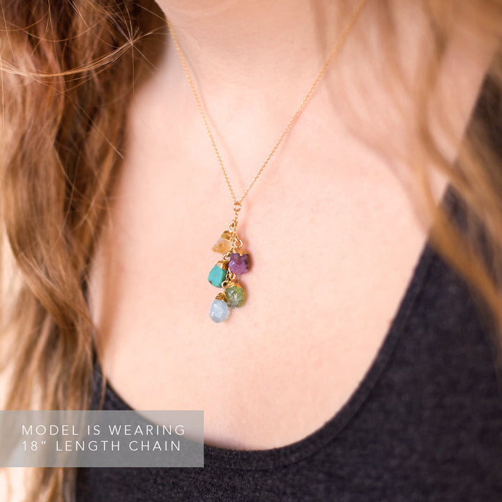 Collier avec pendentif en cristal coloré Olivenorma
