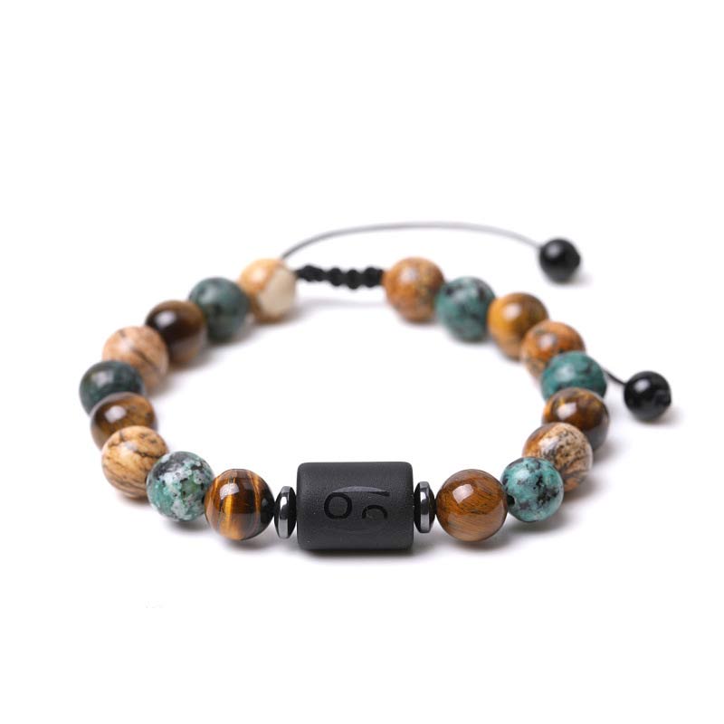 Bracelet Zodiaque en Jaspe Oeil de Tigre