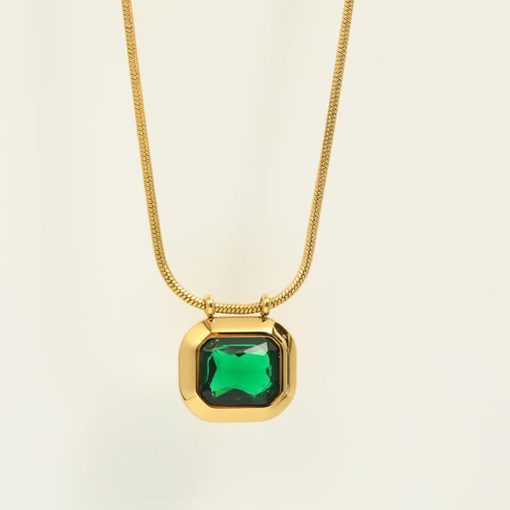 Collier coulissant en acier inoxydable avec cristaux blancs Olivenorma
