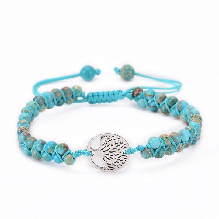 Bracelet tressé double en cristal naturel Arbre de vie Olivenorma
