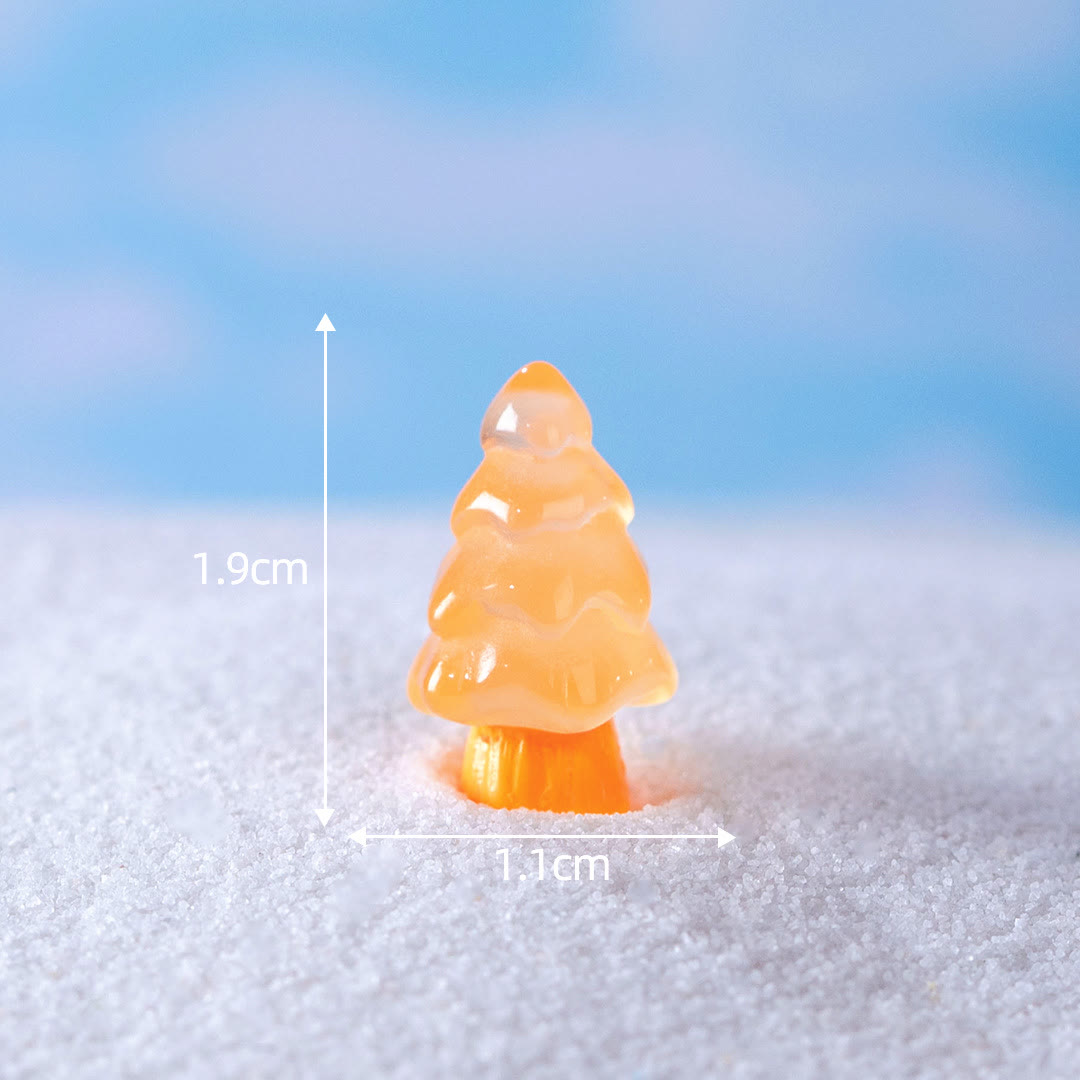 Olivenorma Lot de 5 mini sculptures en cristal pour sapin de Noël Décoration en pierres précieuses 