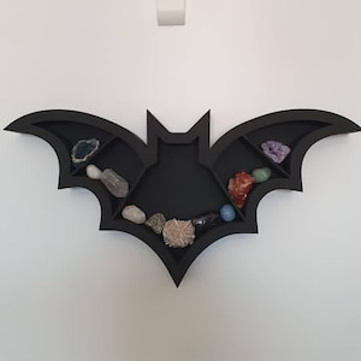 Etagère en cristal en bois en forme de chauve-souris Olivenorma