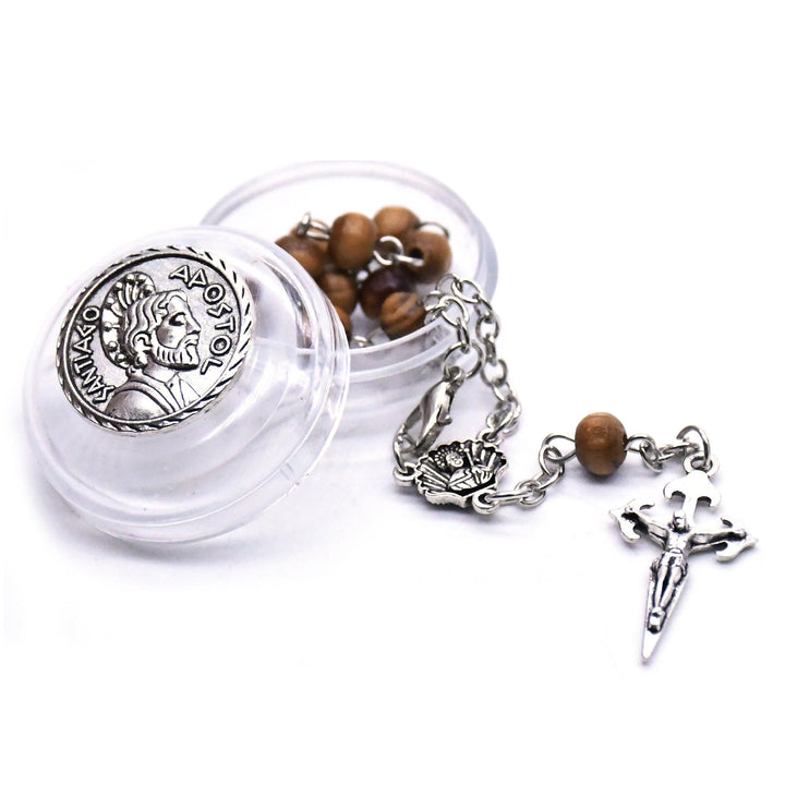 Bracelet chapelet en perles de bois Olivenorma de 6 mm avec croix 