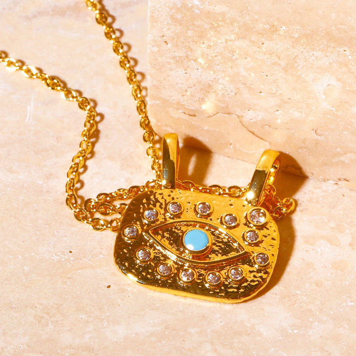 Collier Olivenorma Evil Eye en plaqué cuivre ou zircon