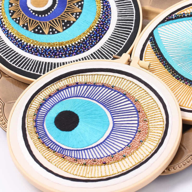Olivenorma Evil Eye Broderie à la main Matériau semi-fini Décoration 