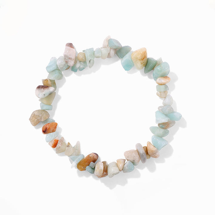 Bracelet en gravier irrégulier naturel coloré Olivenorma 