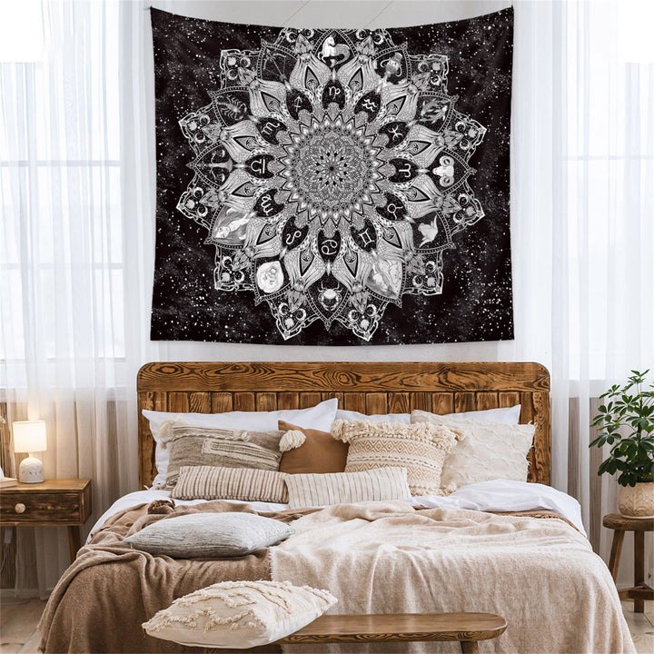Tapisserie murale fantaisie noire Olivenorma pour décoration de chambre à coucher