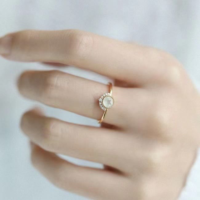 Bague ouverte délicate vintage en péridot naturel Olivenorma 