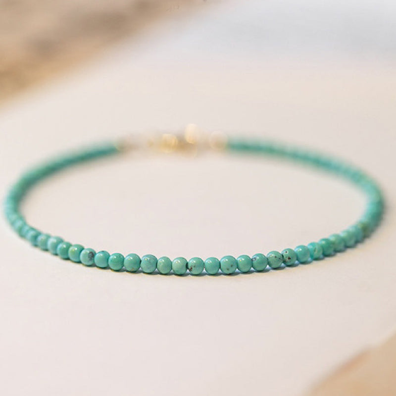 Énergie Tranquille - Bracelet de Protection en Pierres Précieuses Turquoise 