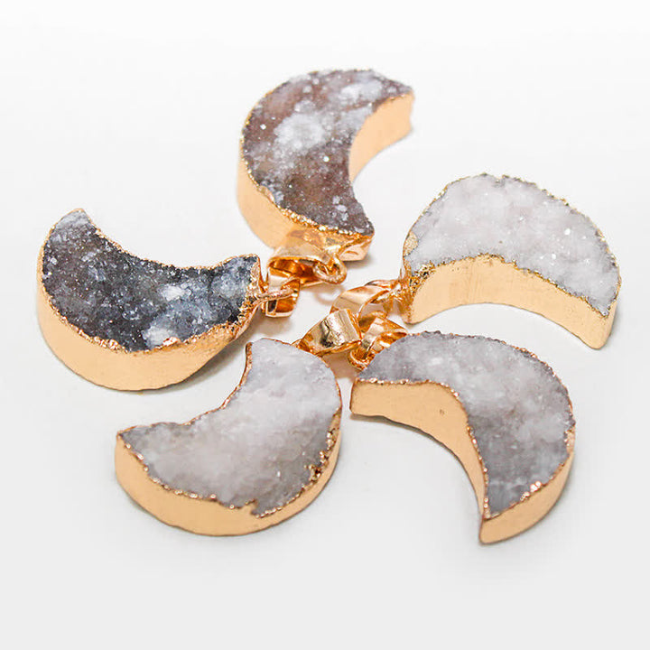 Collier croissant de lune en cristal naturel Olivenorma