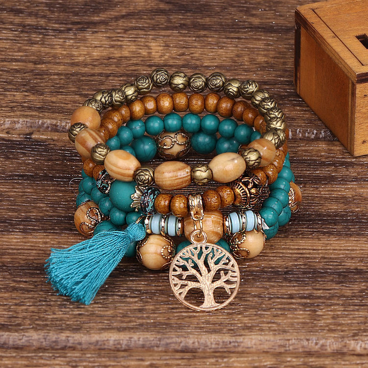 Ensemble de bracelets en perles Olivenorma Bohême Arbre de Vie (4 pièces) 