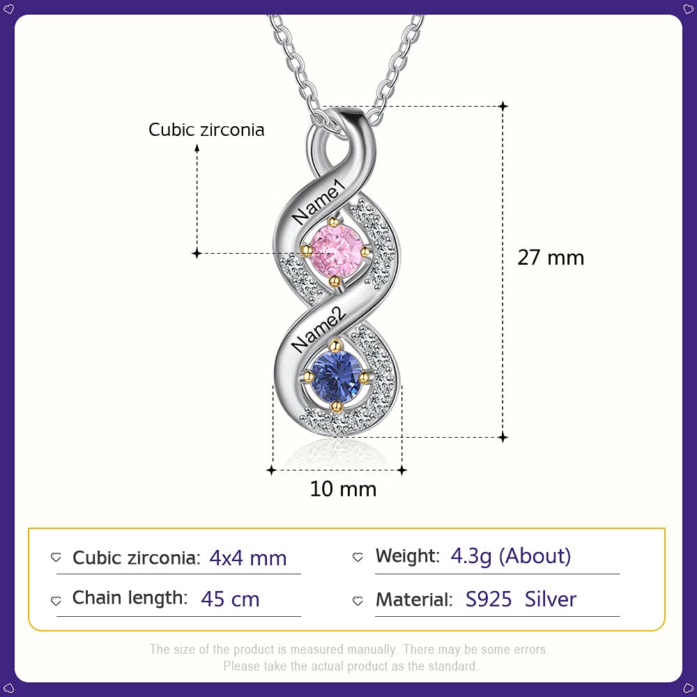 Collier avec pierre de naissance gravée pour femme Olivenorma